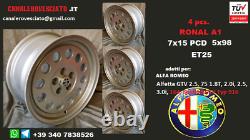 4 Alloy Wheels Alfa Romeo Ronal A1 7x15 5x98 155164 Wheels Alfetta Gtv6 Felgen