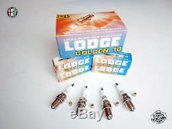 4x Original Spica Golden Lodge 2hldr Candles Alfa Romeo Spider Giulia Alfetta