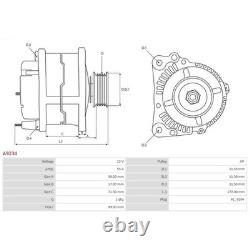 AS-PL Alternator Generator 55A 12 V for Abarth Ritmo Alfa Romeo 33 75