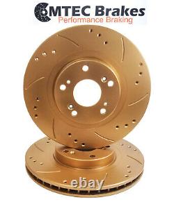 Alfa Romeo Alfetta 2.5 GTV 6 82-87 Rear Brake Discs Gold Perforated Grooved