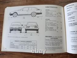 Alfa Romeo Alfetta GTV 2.0 User and Maintenance Manual 1980s