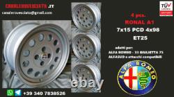 Alfa Romeo Ronal A1 Alloy Wheels 15 Inches 4x98 33 75 90 Alfetta GTV Wheels