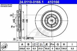 Ate 2x Brake Discs Full 24.0110-0166.1