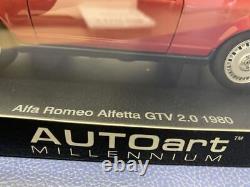 Autoart 1/18 Scale Alfa Romeo Alfetta GTV 2.0 (1980) Red Model with Box