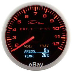 D Racing 4in1 Exhaust Temperature On Gas Oil Pressure Display