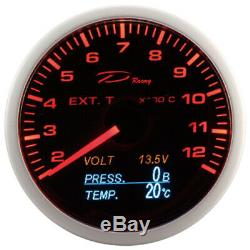 D Racing 4in1 Temperature Display Pressure Exhaust Gas From Oil V