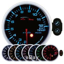 D Racing 60mm Exhaust Gas Temperature Display Instrument Warning Peak