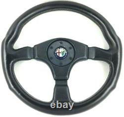 Genuine Leather Steering Wheel Momo 360mm Alfa Romeo Sz, Alfetta Spider Etc 9c