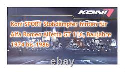 Koni SPORT Rear Shocks for Alfa Romeo Alfetta GT 116 (1974-1986)