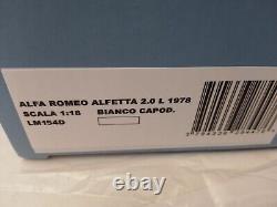 Laudoracing Alfa Romeo Alfetta 2.0 White 1978 1/18 LM154D