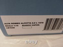 Laudoracing Alfa Romeo Alfetta 2.0 White 1978 1/18 LM154D