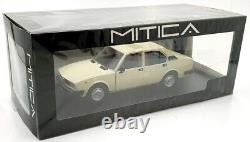 Mitica 1/18 Scale 200011-D Alfa Romeo Alfetta Berlina 2000L 1978 Ivory translates to 'Legendary 1/18 Scale 200011-D Alfa Romeo Alfetta Berlina 2000L 1978 Ivory' in English.