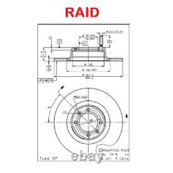 Pair Discs Brake Front Alfa Romeo Alfetta Raid For 60703488