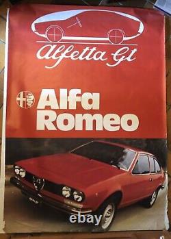Rare Vintage Alfa Romeo Alfetta GT Automobile Poster 137 X 98 Cm