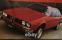 Rare Vintage Alfa Romeo Alfetta GT Automobile Poster 137 X 98 Cm