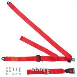 Static Rear Seat Belt for Alfa Romeo Alfetta 1.8 Saloon 1973-1984 Red