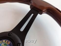 Steering wheel compatible with Alfa Romeo Black Wood + Alfetta gear knob