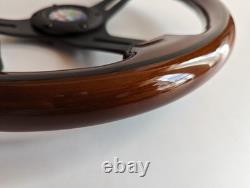 Steering wheel compatible with Alfa Romeo Black Wood + Alfetta gear knob