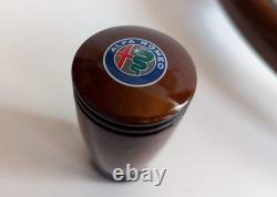 Steering wheel compatible with Alfa Romeo Black Wood + Alfetta gear knob