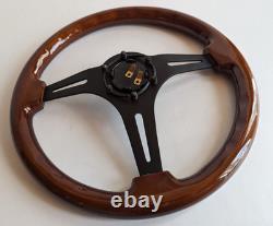 Steering wheel compatible with Alfa Romeo Black Wood + Alfetta gear knob
