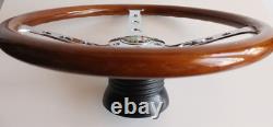 Steering wheel compatible with Alfa Romeo Wood Chrome Alfetta Giulietta GTV 6 GTV 2000