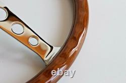 Steering wheel compatible with Alfa Romeo Wood Chrome Alfetta Giulietta GTV 6 GTV 2000