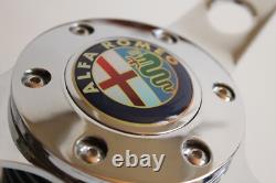 Steering wheel compatible with classic chrome wood Alfa Romeo Alfetta 71-81
