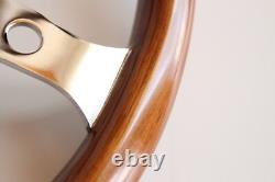 Steering wheel compatible with classic chrome wood Alfa Romeo Alfetta 71-81
