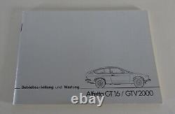 User Manual / Alfa Romeo Alfetta Gt 1.6 + Gtv 2000 Support 11/1977
