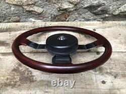 Vintage Alfa Romeo Steering Wheel (VG IAO) Wood Horn GTV6 Giulietta Giulia GT Alfetta