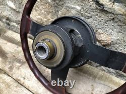 Vintage Alfa Romeo Steering Wheel (VG IAO) Wood Horn GTV6 Giulietta Giulia GT Alfetta
