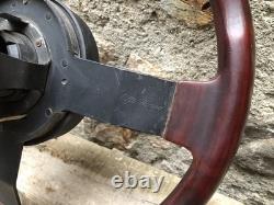 Vintage Alfa Romeo Steering Wheel (VG IAO) Wood Horn GTV6 Giulietta Giulia GT Alfetta