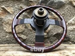 Vintage Alfa Romeo Steering Wheel (VG IAO) Wood Horn GTV6 Giulietta Giulia GT Alfetta