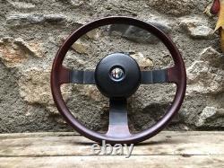 Vintage Alfa Romeo Steering Wheel (VG IAO) Wood Horn GTV6 Giulietta Giulia GT Alfetta