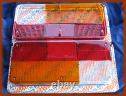 ALFA ROMEO ALFETTA 2000 BERL Pair Cabochons Feux Arriere Bordure Chromé Verre