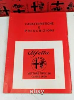 ALFA ROMEO Alfetta Ensemble De 7 Fra Manuels et Caractéristiques Technique