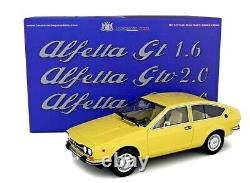 Alfetta Gtv miniature voiture alfa romeo Jaune auto 1/18 Véhicules LAUDORACING