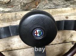 Ancien Volant Alfa Roméo (VG IAO) Bois Klaxon GTV6 Giulietta Giulia GT Alfetta