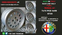 Jantes alliage Alfa Romeo Ronal A1 15 pouces 4x98 Alfetta Gt GTV 75 90 Giulietta