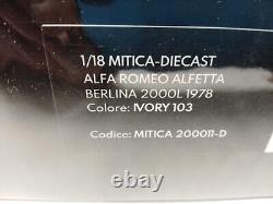 Mitica Alfa Romeo Alfetta 2000 L Ivory 103 1978 1/18 200011-D