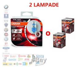 Set Paire Lampes H4 Lumière Froide 60-55W Osram Night Breaker Laser 64193NBL-HCB