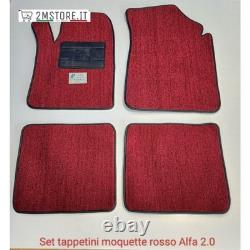 Tapis Dallage Velours Rouge Paolini Original Pour Alfa Romeo Alfetta 2.0