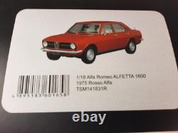 Tsm Alfa Romeo Alfetta 1600 Rouge Alfa 1975 1/18 Tsm141831R Défaut