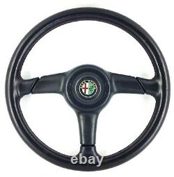 Véritable Nardi, Personnel 360mm Cuir Noir Direction Roue Alfa Romeo. 8A
