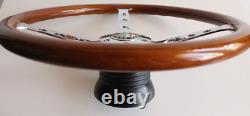 Volant compatible avec Alfa Romeo bois chromé classique Alfetta Alfeta 71-81